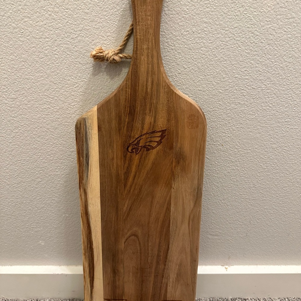Philadelphia Eagles Wooden Cutting Board with Engraved Logo